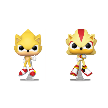 Pop! Super Sonic & Super Shadow 2-Pack (Flocked), Image 1